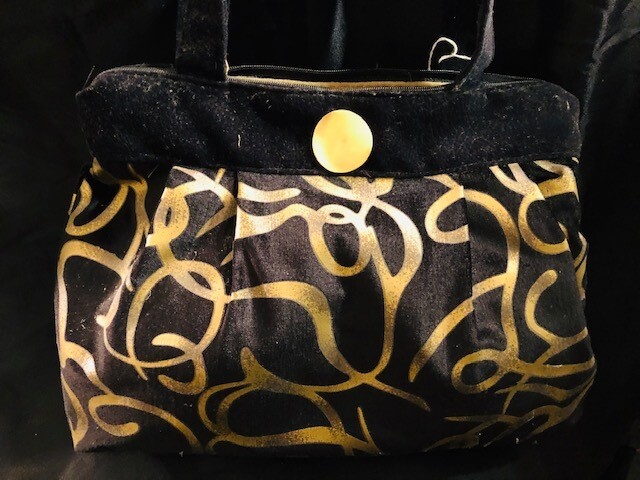 Black & Gold Tapestry Bag by Michelle Gary Bender of N.C. Black & Gold Tapestry Bag by Michelle Gary Bender of N.C.