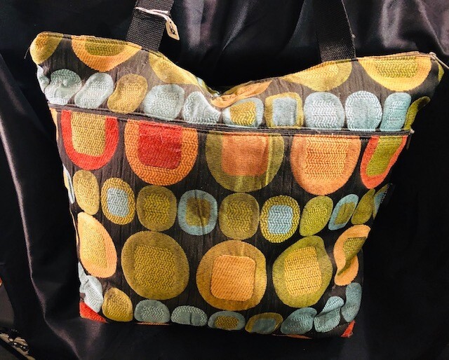 Black, Gold & Red Tapestry Bag by Michelle Gary Bender of N.C.