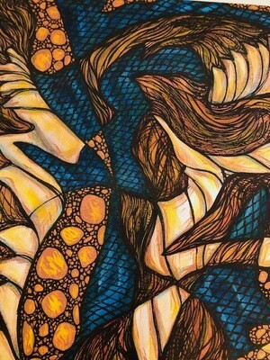 Biomorphic Doodles on canvas - Dana Frostick