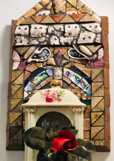 Mosaics with Flower by Tunde Hidvegi