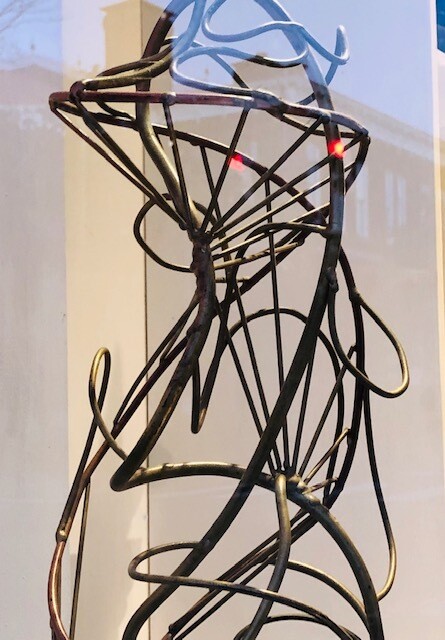 Bronze Curvilenear Wire Sculpture
 by Philippe DeRoches

​