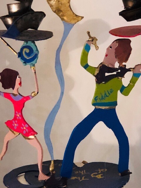 Fiddle Player and Dancer by Piper Strong