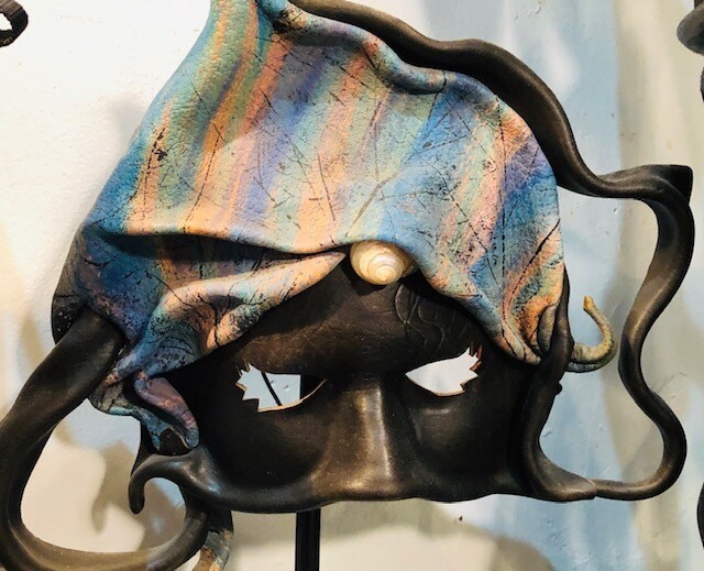 Hand Carved Death Mask by Louis Espinoza - Mexico