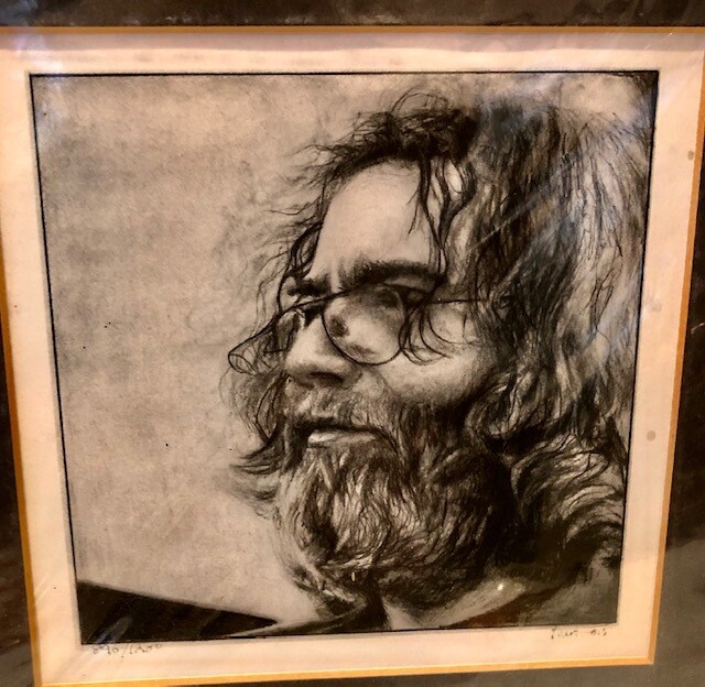SOLD...Jerry ​Garcia, Grateful Dead Pencil Drawing
 by Phil Kutno​