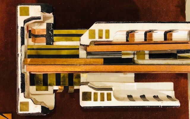 Large Styrofoam/Wood/Metal Sar Treck Space ship
by john T crtchfield