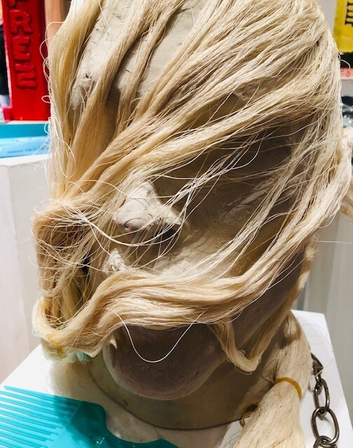 Ceramic Head of hair Sculpture by Marina Kuchinsky of Chicago Ceramic Head of hair Sculpture by Marina Kuchinsky of Chicago