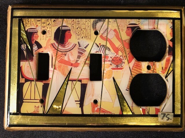 Egyptian Hospitality Switchplate in Gold Egyptian Hospitality Switchplate in Gold