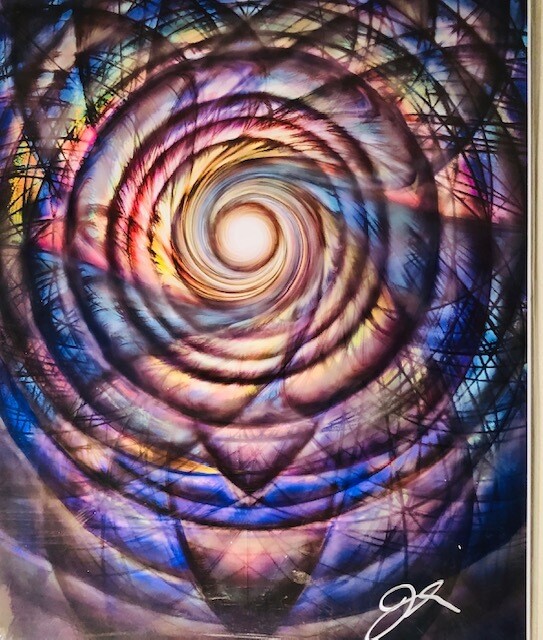Spiral Psychedelic Cosmic Airbrush Posters by John Sosnowsky of Maryland