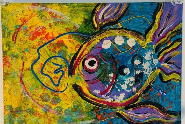 Underwater coral reef paintings by Debbie Talman