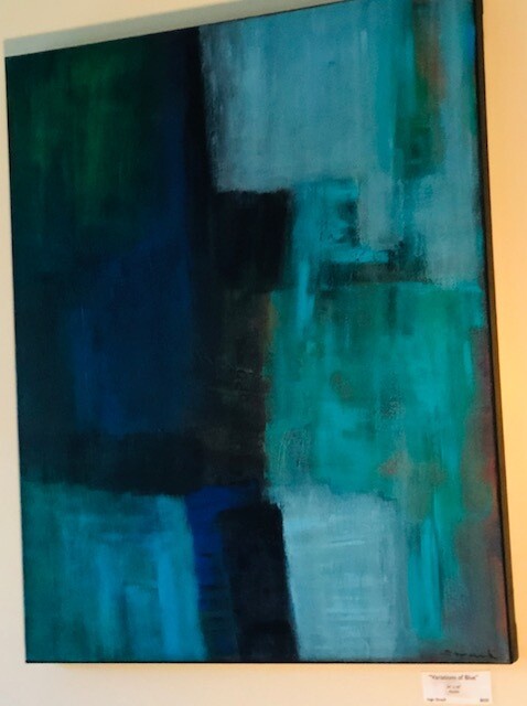 Blue Wave Paintings by Inge Strack