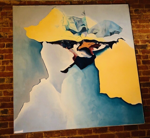 Abstract Tin Foil & Lights painting by Jean Crutchfield