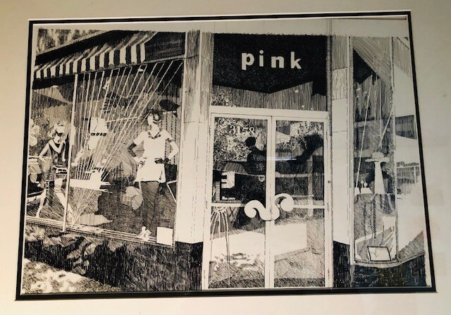 Graphic Drawings of the Pink Store in Carytown by Jenni Plavnieks Graphic Drawings of the Pink Store in Carytown by Jenni Plavnieks