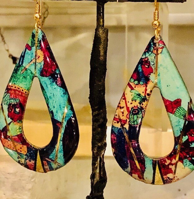 Azteck/Mayan & Monet water lilies art history on metal- JTC Azteck/Mayan & Monet water lilies art history on metal- JTC