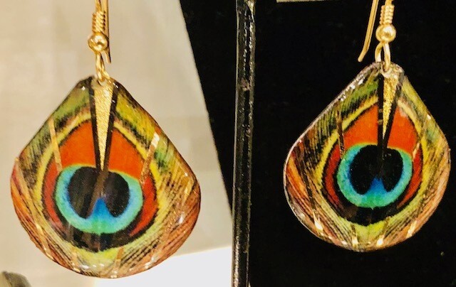 Peacock Feather earrings - JTC