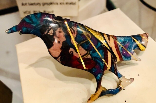 Animal pins -raven; Rooster; Fox