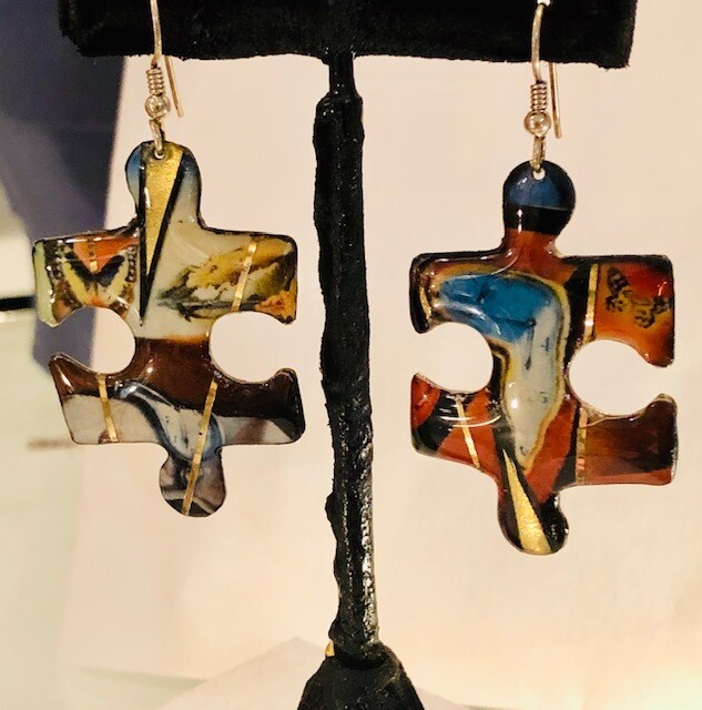 Dali & Monet art history earrings