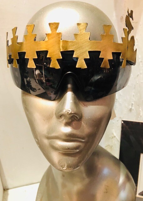 Jagged Edged Brass Sunglasses