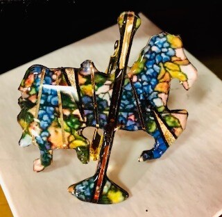 Carousel horse pin Tiffany colors​- Carousel horse pin Tiffany colors​-