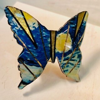 Starry Night Butterfly Pin colors​-

by Jtc & Mag​ brass & fiberglass