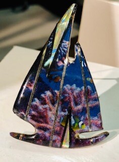 underwater sail boat pin