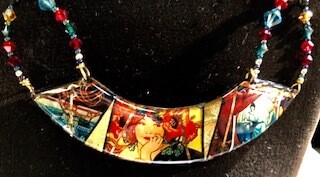 U collar art Nouveau Mucha Neck U collar art Nouveau Mucha Neck
