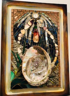 Alabaster Mixed media Mosaics by Tundee Hidvegi