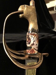 Antique Persian Steel copper & Gold sword decorated for Royalty