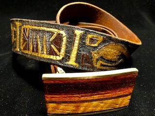 Hand-Tooled leather belts and Custom buckles Hand-Tooled leather belts and Custom buckles