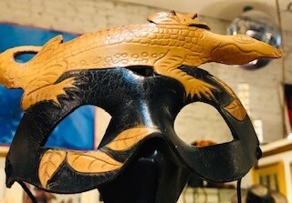 Aligator Leather Mask Aligator Leather Mask