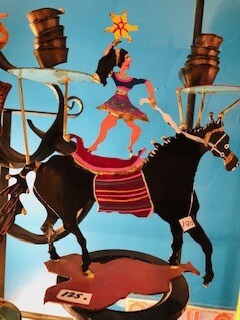 Trapeze Artist on Horseback ; Steel cut-outs by Piper Strong Trapeze Artist on Horseback ; Steel cut-outs by Piper Strong