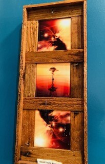 Celestial Meditations framed in Cargo wood- David Young