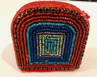 Multi Glass beaded Rainbow colored Measuring tape