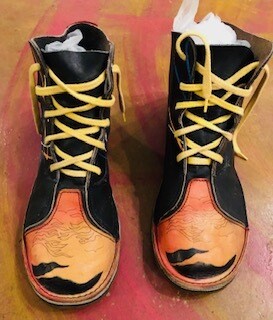 "Landscape" handmade leather shoes by Mick Wright WV