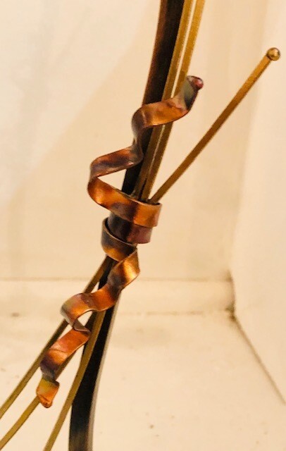 Metal Brass & Mixed Media Sculpture Candle holders-Gabriel