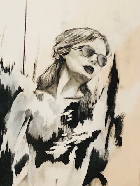 ! Fashionista woman in Black & White By Dennis Wymer