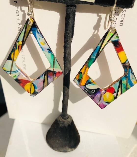 Matisse still life Diamnond shape Earrings Matisse still life Diamnond shape Earrings