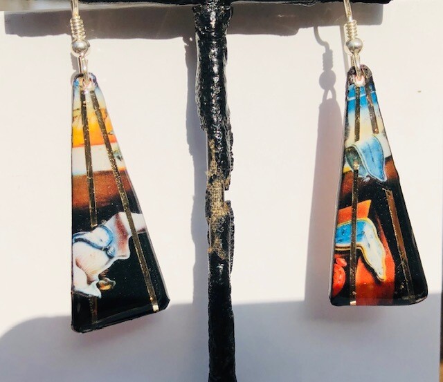 Dali -Renoir- Art Nouveau Triangle earrings Dali -Renoir- Art Nouveau Triangle earrings