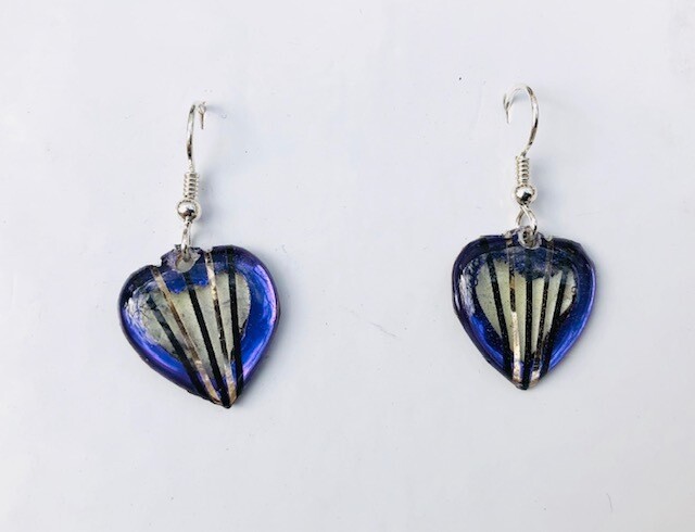 Metallic art Heart Earrings Metallic art Heart Earrings