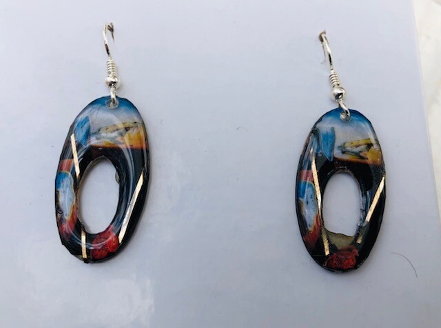 Dali Landscape Oval earrings Dali Landscape Oval earrings