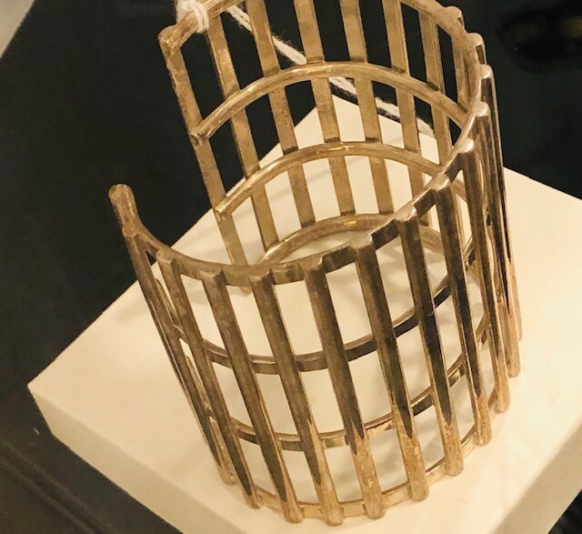 Sterling Silver Bars Cris-Cross Bracelet-Joryel Sterling Silver Bars Cris-Cross Bracelet-Joryel