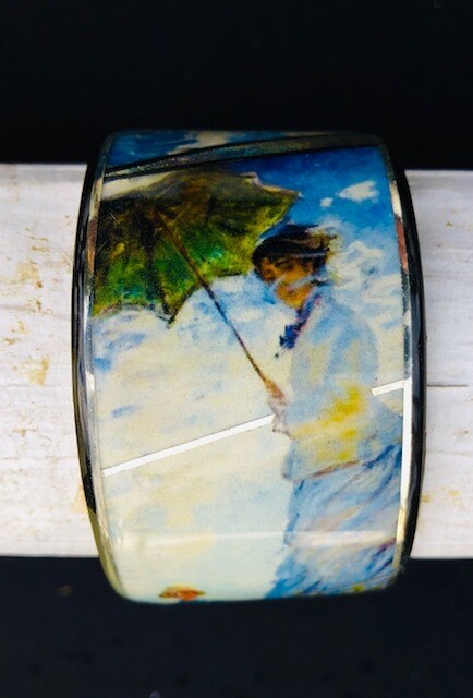 Monet Lady in Poppy fields Bracelet-Cuff-3 Monet Lady in Poppy fields Bracelet-Cuff-3" By JTC_MAG