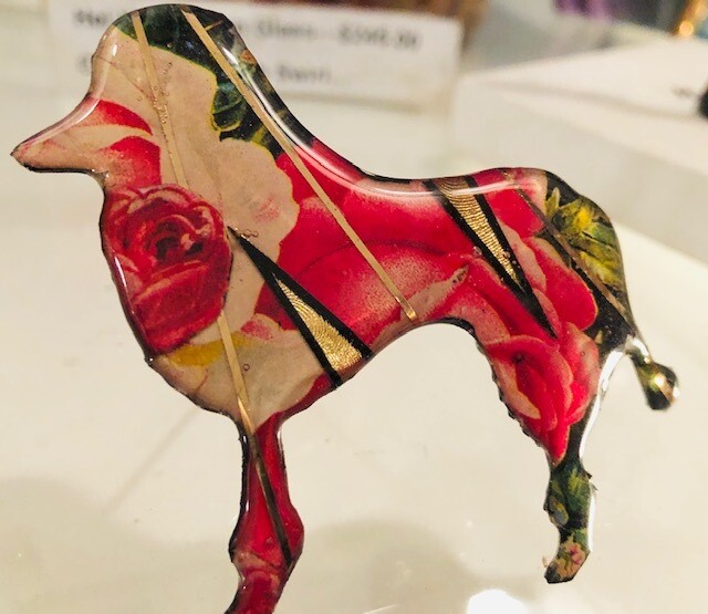 Red Rose Poodle Pin -By Jtc Mag Red Rose Poodle Pin -By Jtc Mag