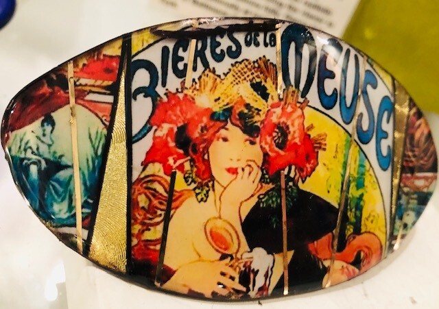 Art Nouveau Oval Barrett by Jtc Mag Art Nouveau Oval Barrett by Jtc Mag