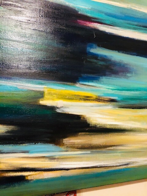 Landscape Waves / acrylic painting by Inge Strack of Germany