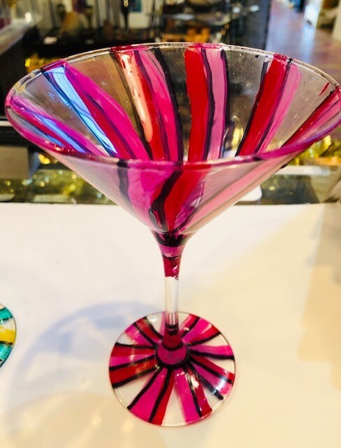 Handpainted Artemis gallery Martini glasses