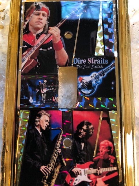 Dire Straights & Mark Knoffler switchplates in brass Dire Straights & Mark Knoffler switchplates in brass