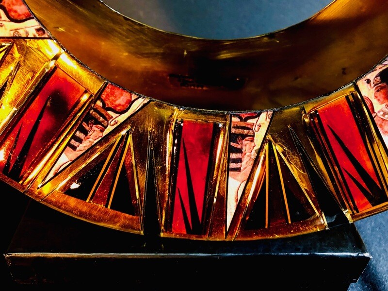 Cleopatra Mega U Collar Breast Plate in Brass