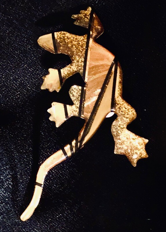 Gold Foil Lizard Pin Gold Foil Lizard Pin