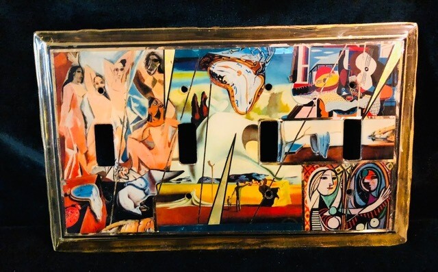 Multi Picasso Dali Demoiselle Switch plate