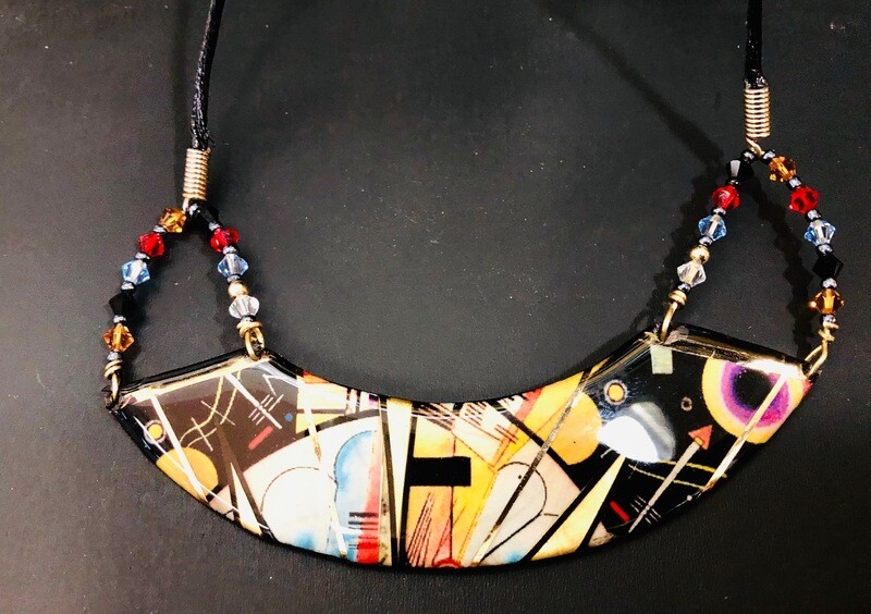 Kandinsky modern U collar Necklace